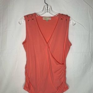 MICHAEL Micheal Kors pink/salmon L tank top